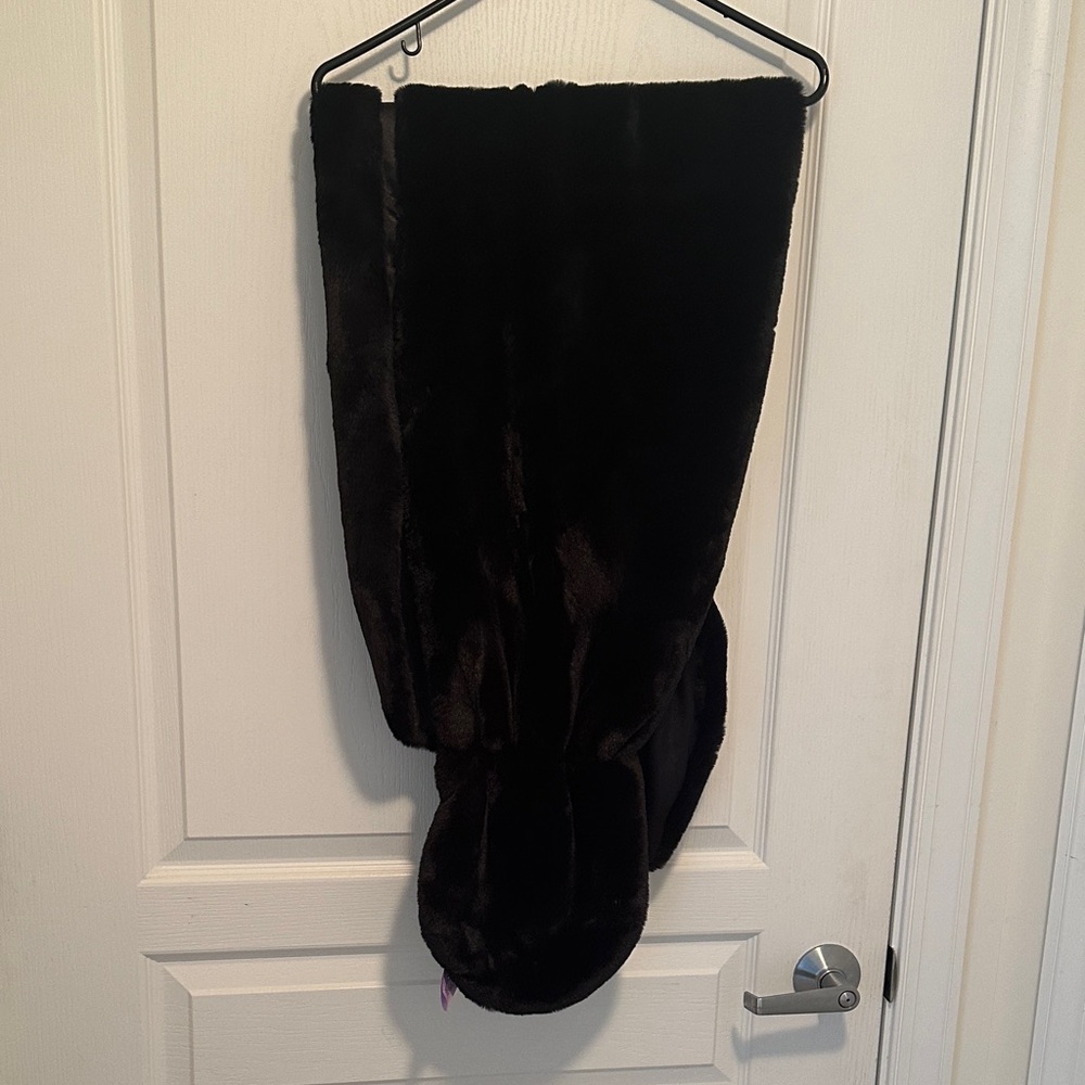 Luxurious Black Faux Fur shoulder wrap